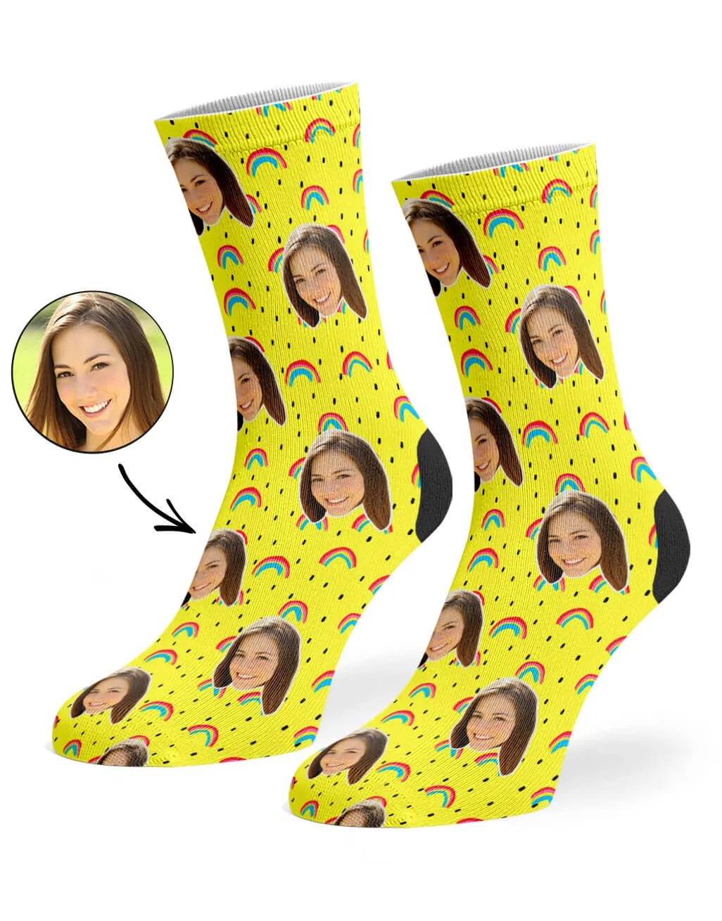 Rainbow Face Socks sold by Super Socks product image thumbnail 2