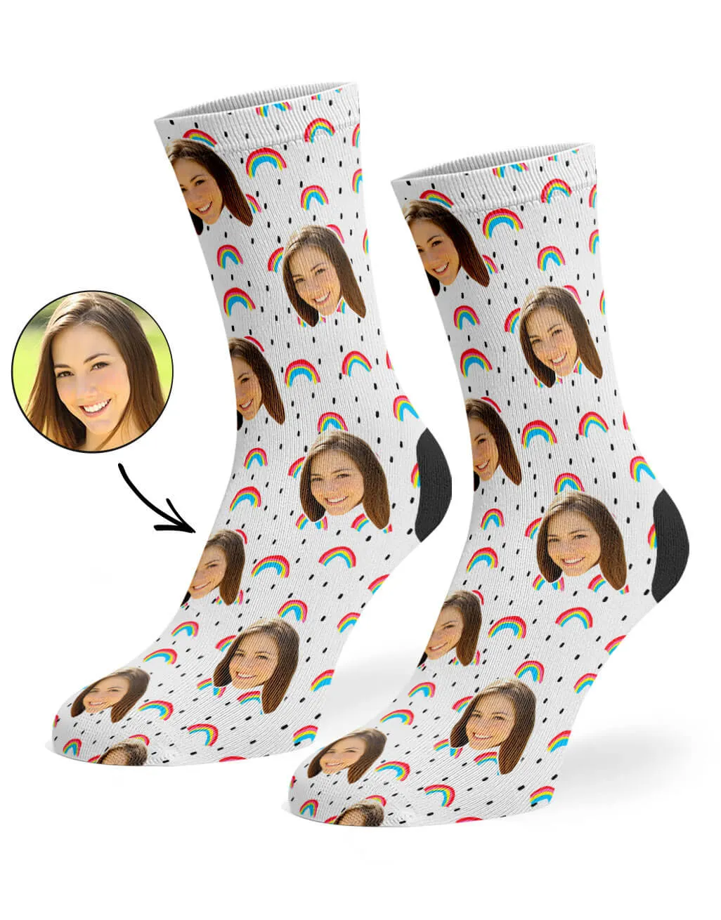 Rainbow Face Socks sold by Super Socks product image thumbnail 3