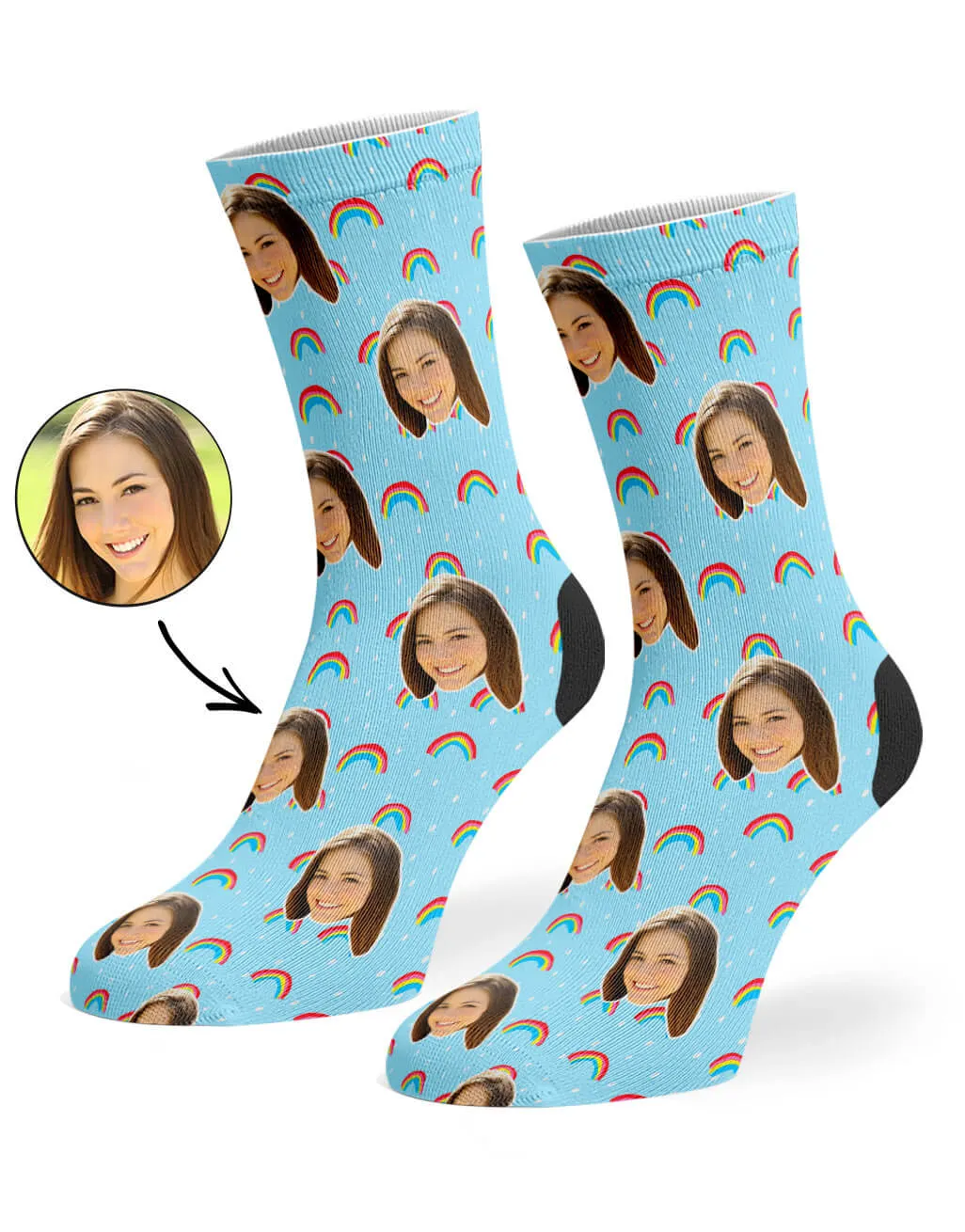 Rainbow Face Socks sold by Super Socks product image thumbnail 4