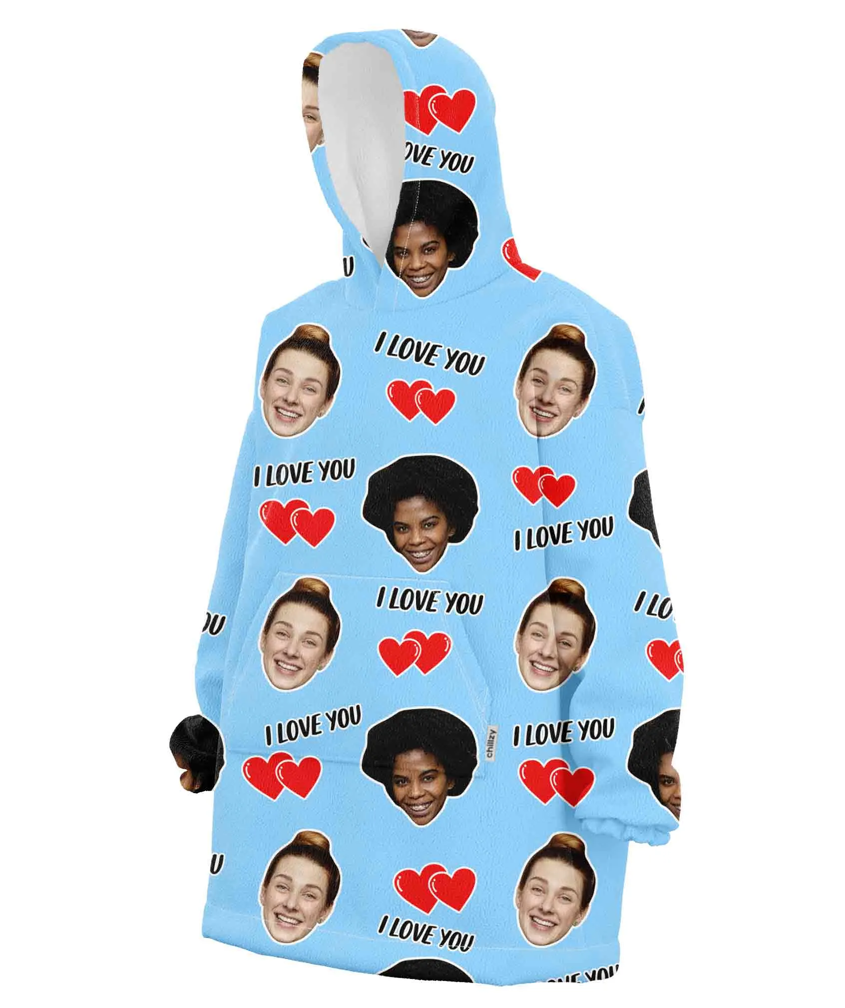 I Love You Hoodie Blanket sold by Super Socks product image thumbnail 4