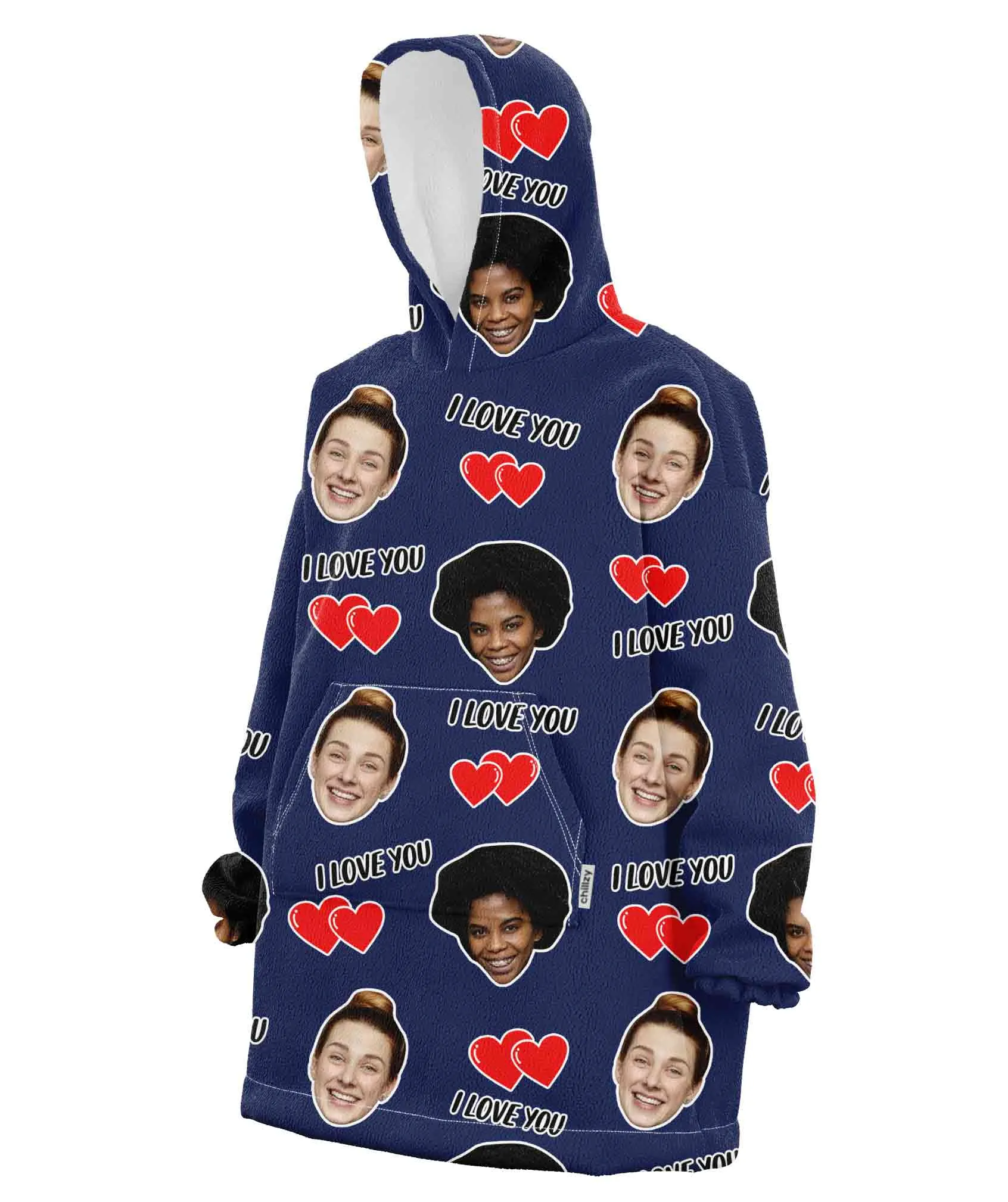 I Love You Hoodie Blanket sold by Super Socks product image thumbnail 2