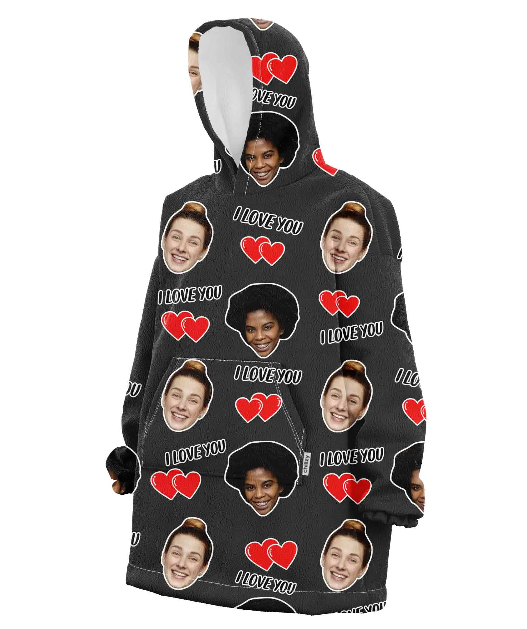 I Love You Hoodie Blanket sold by Super Socks product image thumbnail 5