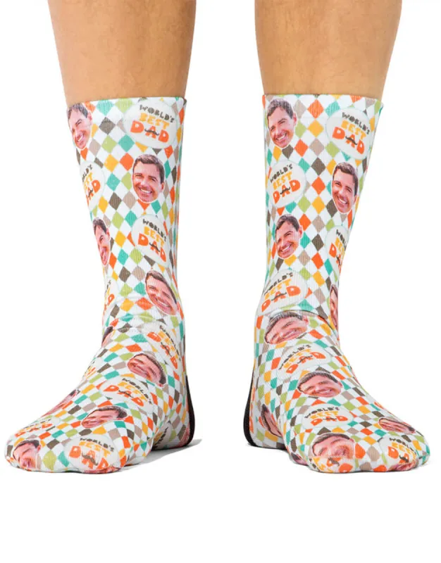 Chequered Best Dad Socks sold by Super Socks