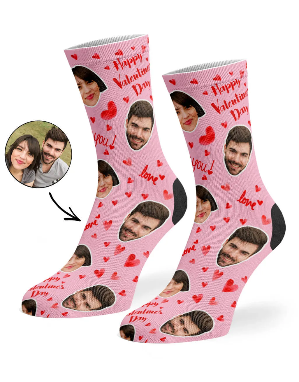 Happy Valentines Socks sold by Super Socks product image thumbnail 3