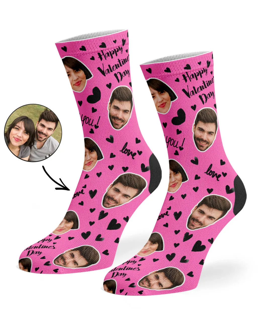 Happy Valentines Socks sold by Super Socks product image thumbnail 5