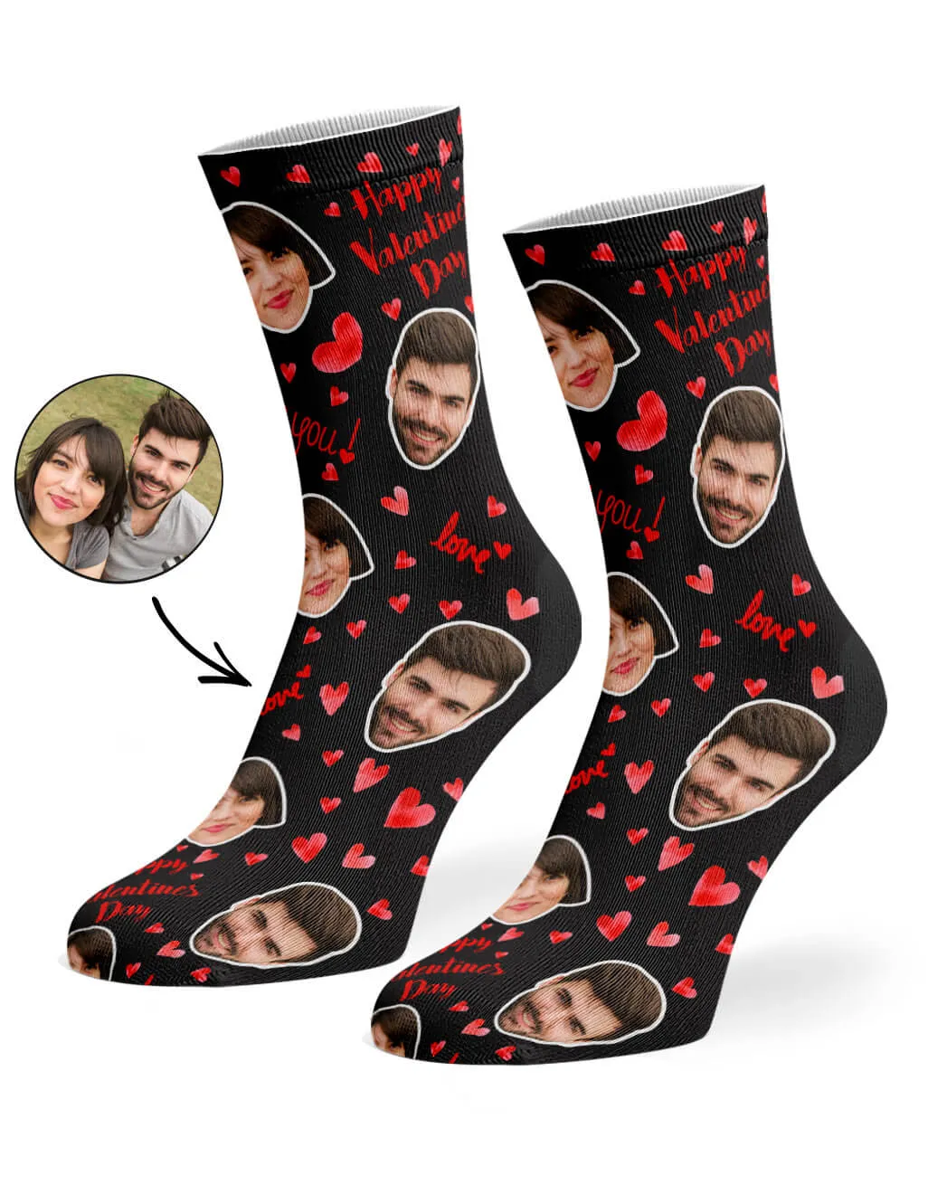 Happy Valentines Socks sold by Super Socks product image thumbnail 4