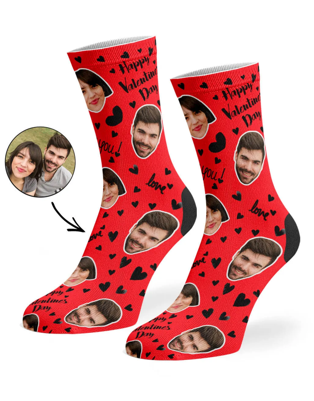 Happy Valentines Socks sold by Super Socks product image thumbnail 2