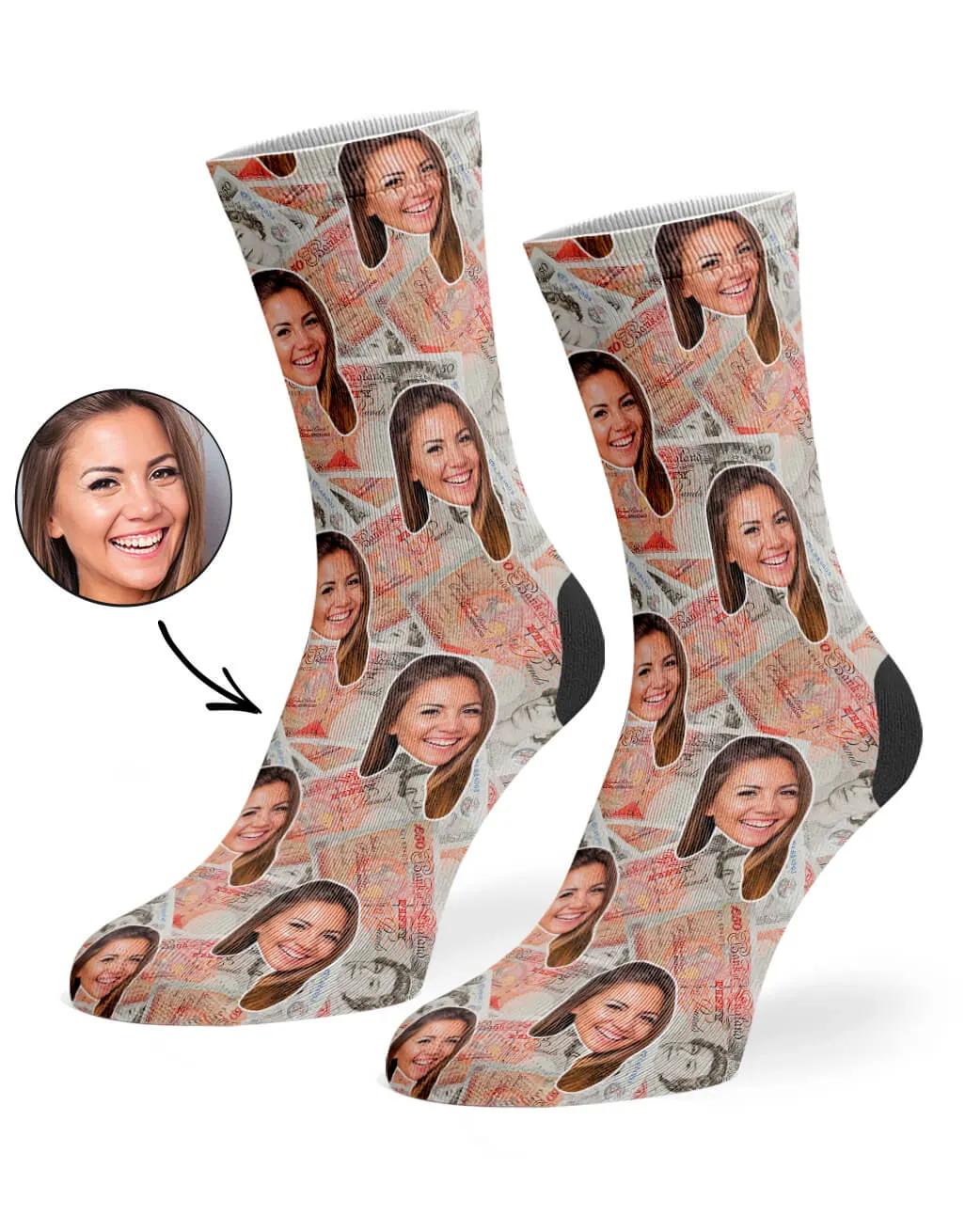 £50 Notes Socks sold by Super Socks