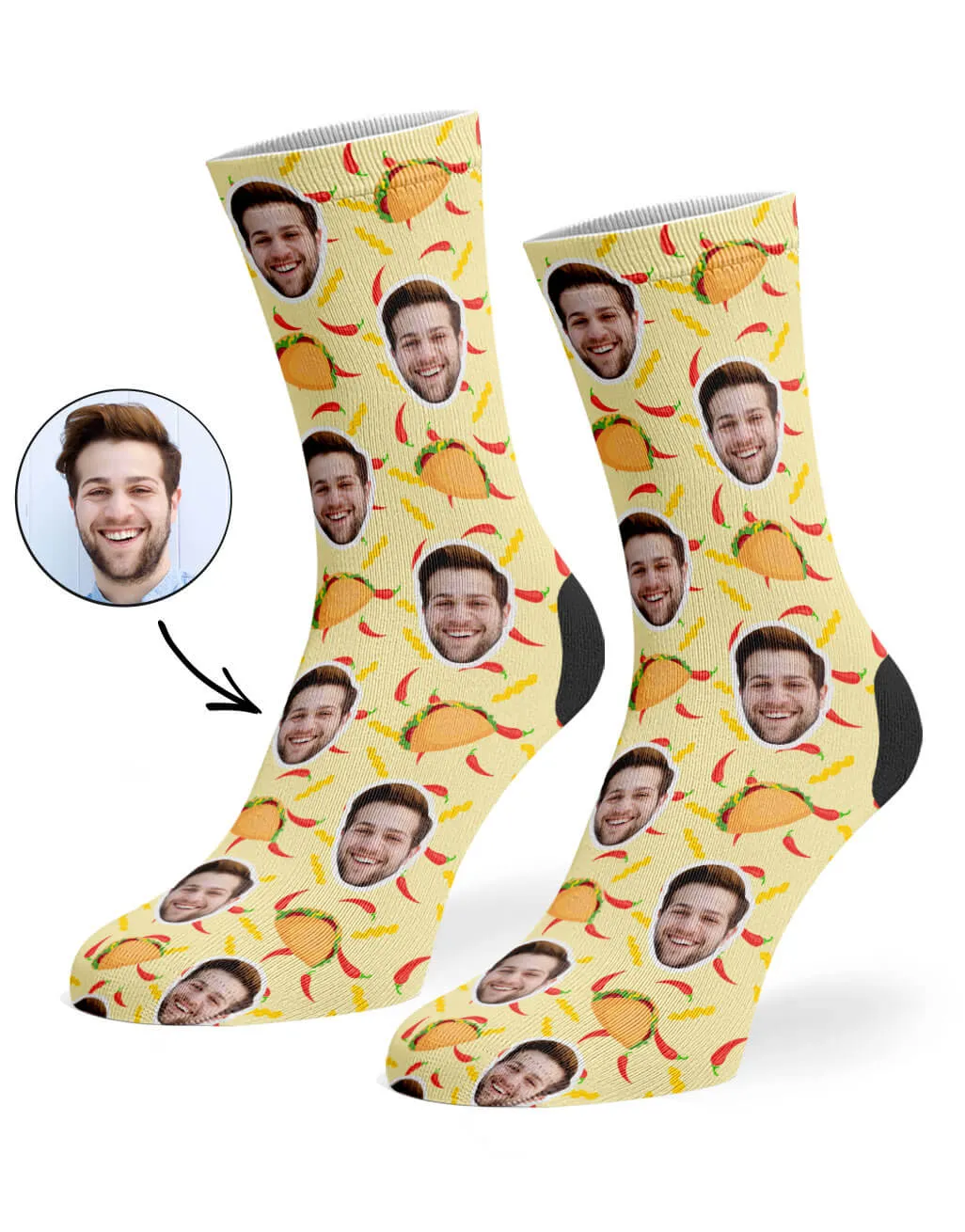 Taco Face Socks sold by Super Socks product image thumbnail 5