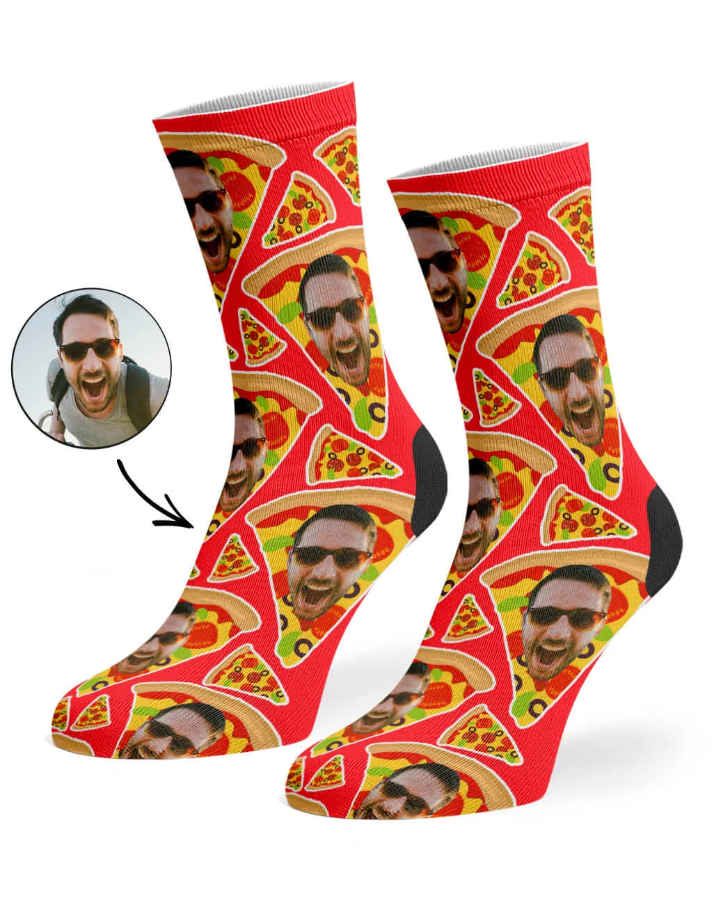 Pizza My Face Socks sold by Super Socks product image thumbnail 2