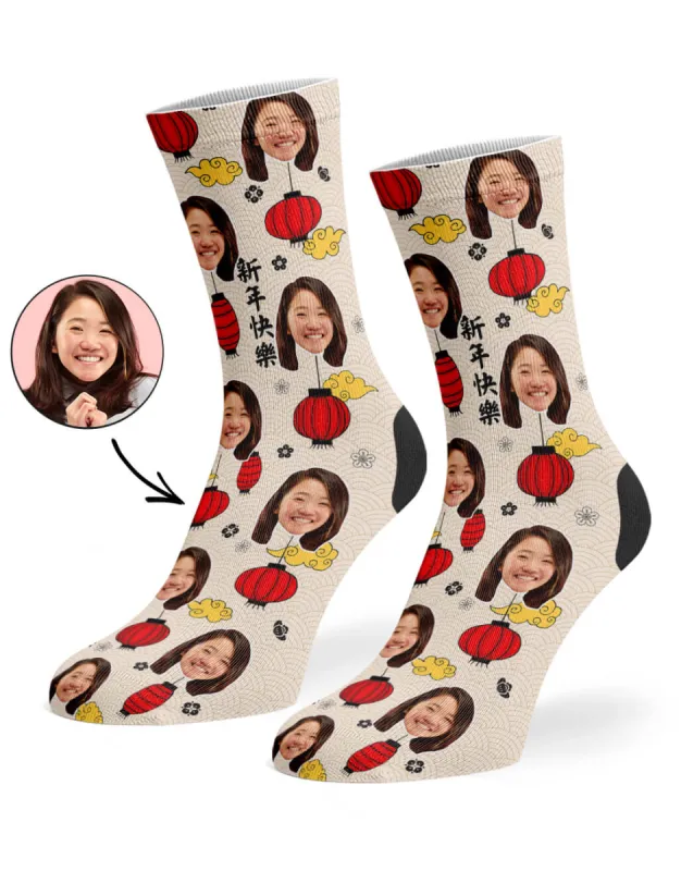 Chinese Lantern Socks made by Super Socks