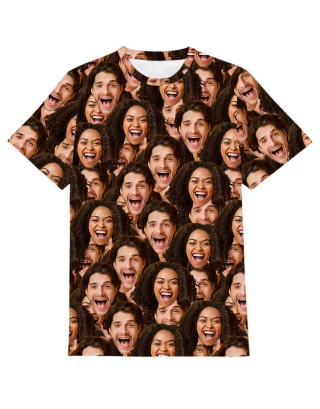 Couples Face Mash T-Shirt sold by Super Socks