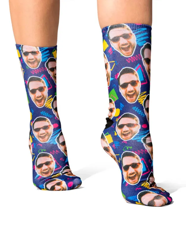Retro Doodle Face Socks sold by Super Socks