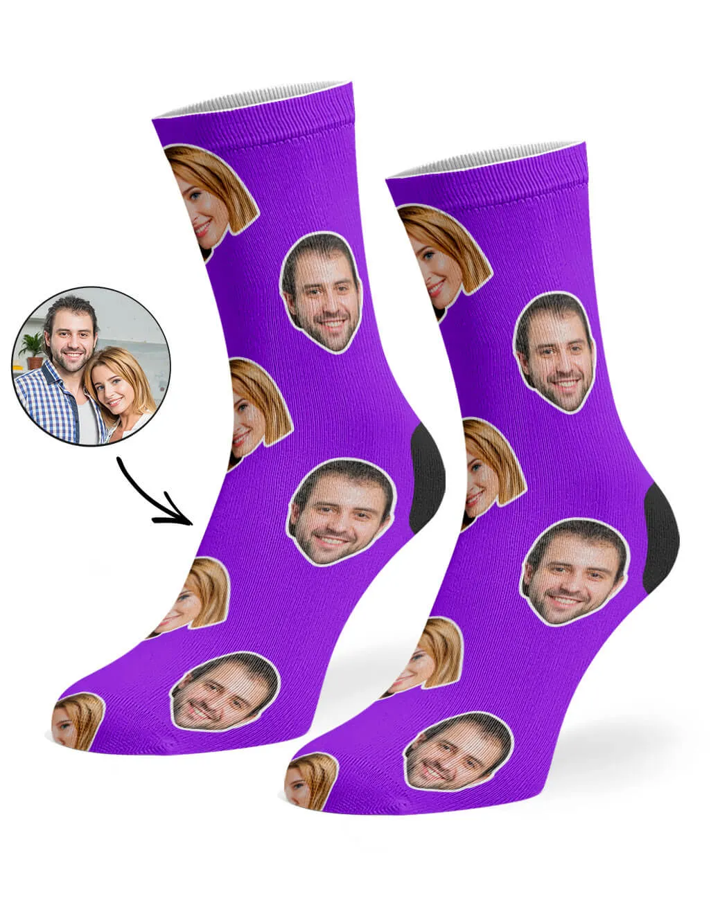 Couple Face Socks sold by Super Socks product image thumbnail 5