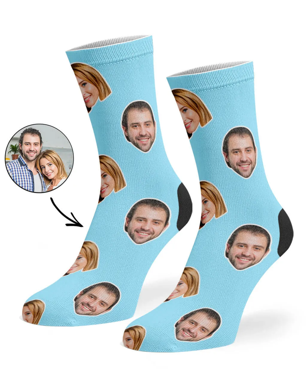 Couple Face Socks sold by Super Socks product image thumbnail 2