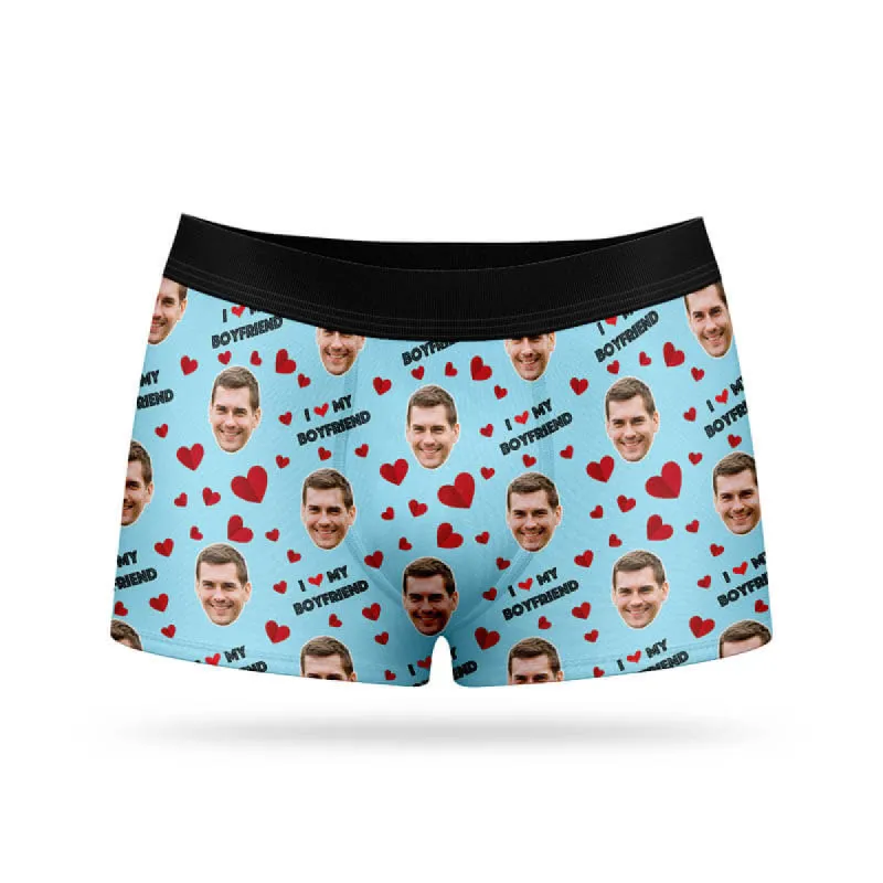 I Love My Boyfriend Boxers sold by Super Socks