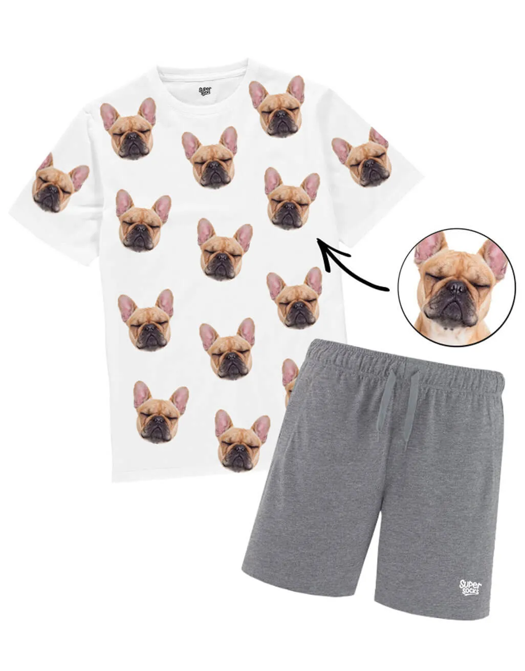 Men's Dog Pyjamas - Green Navy Trouser Set sold by Super Socks