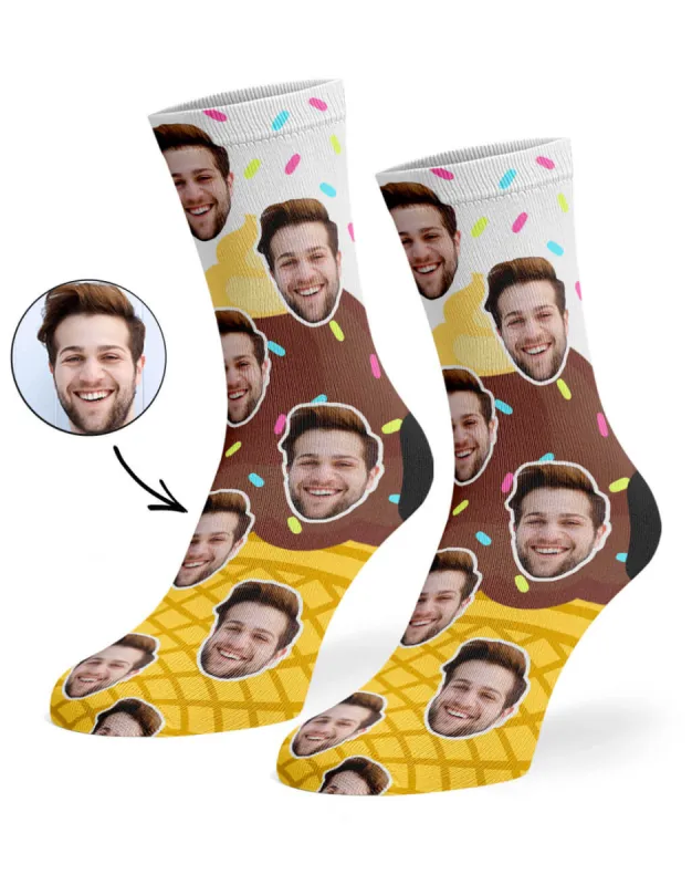 Chocolate Ice Cream Socks sold by Super Socks
