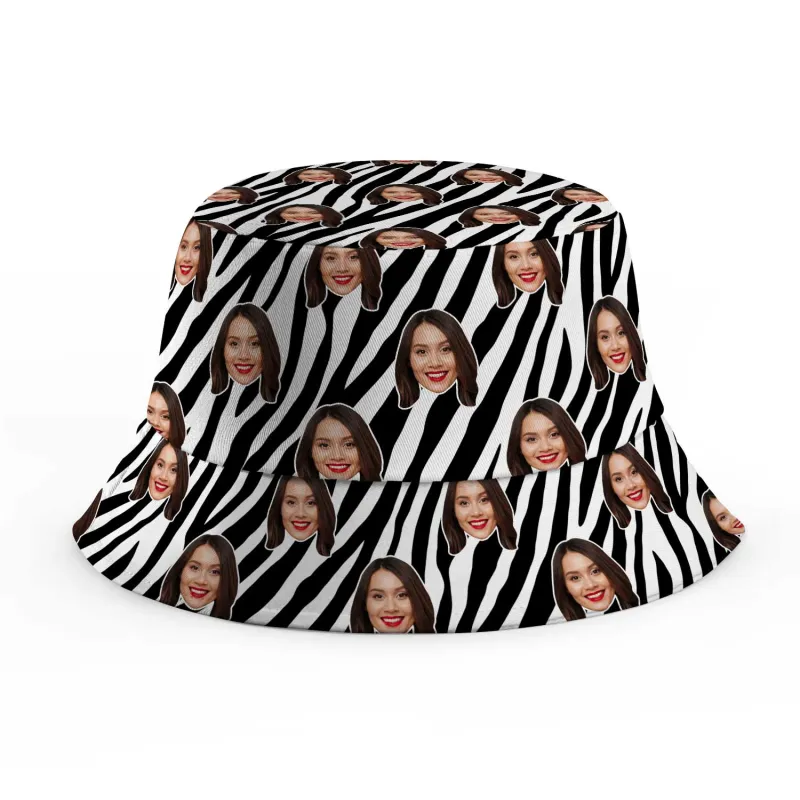 Zebra Print Custom Bucket Hat sold by Super Socks
