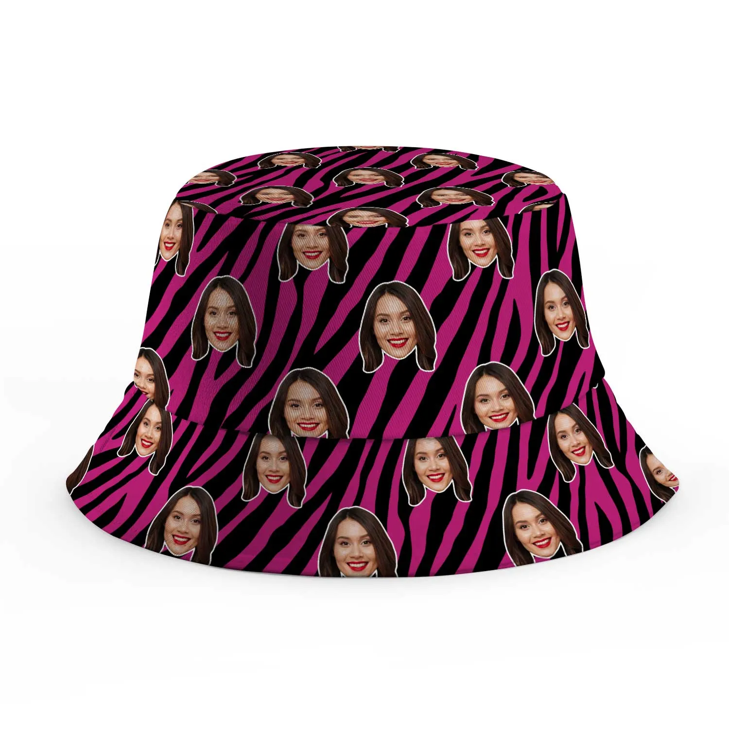 Zebra Print Custom Bucket Hat sold by Super Socks product image thumbnail 4