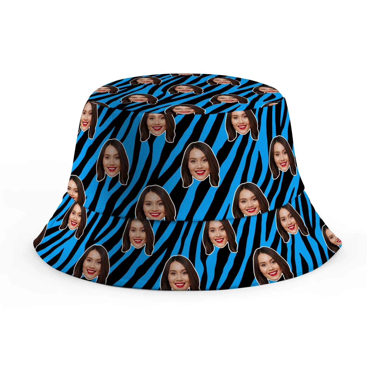 Zebra Print Custom Bucket Hat sold by Super Socks product image thumbnail 3
