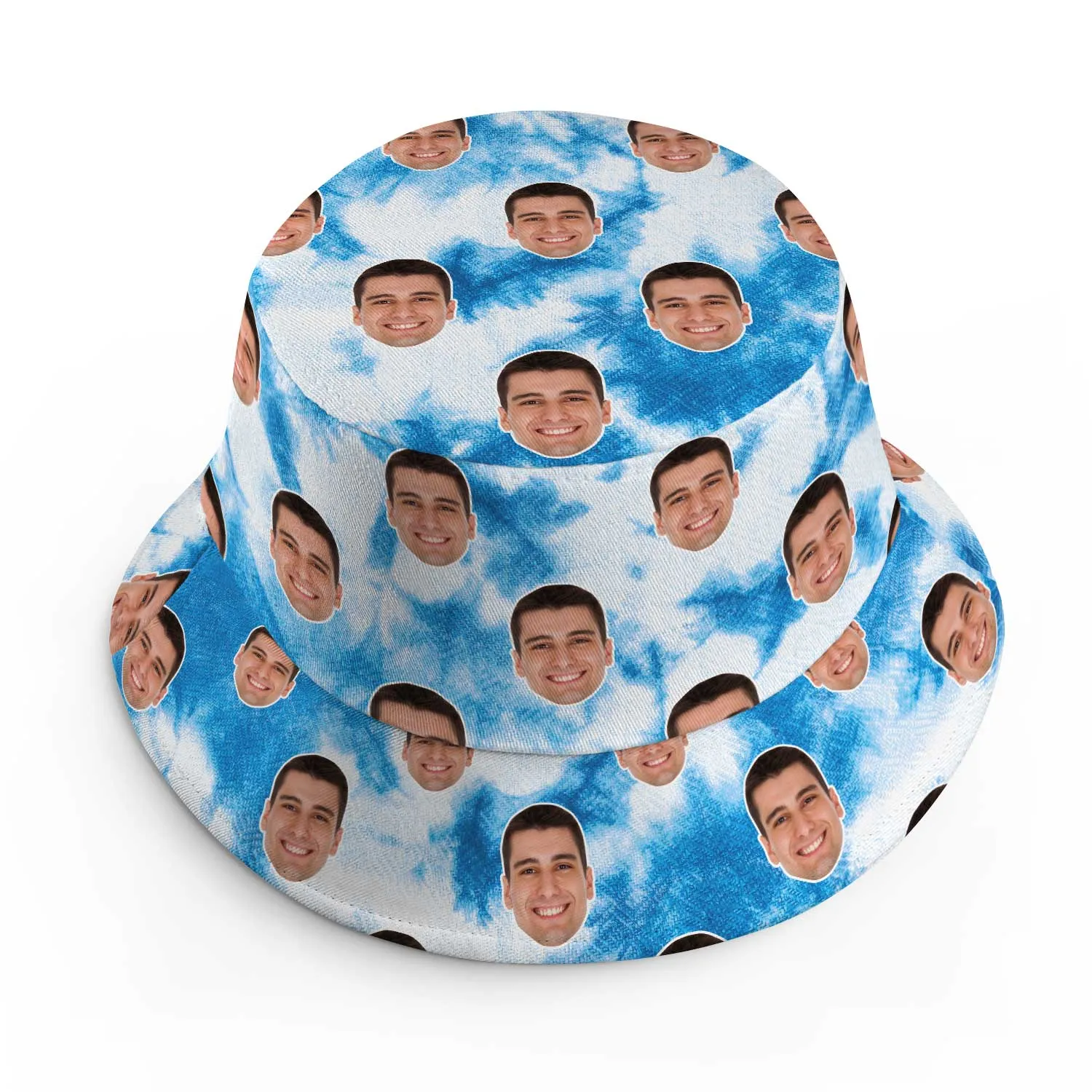 Tie Dye Blue Custom Bucket Hat sold by Super Socks product image thumbnail 2