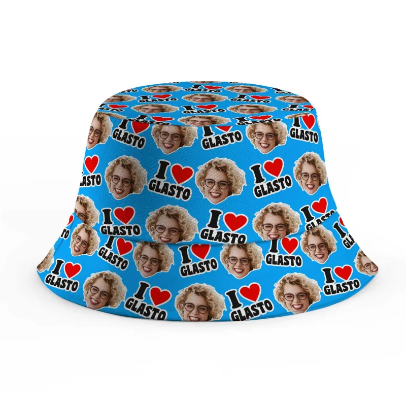 I Love Glastonbury Custom Bucket Hat sold by Super Socks