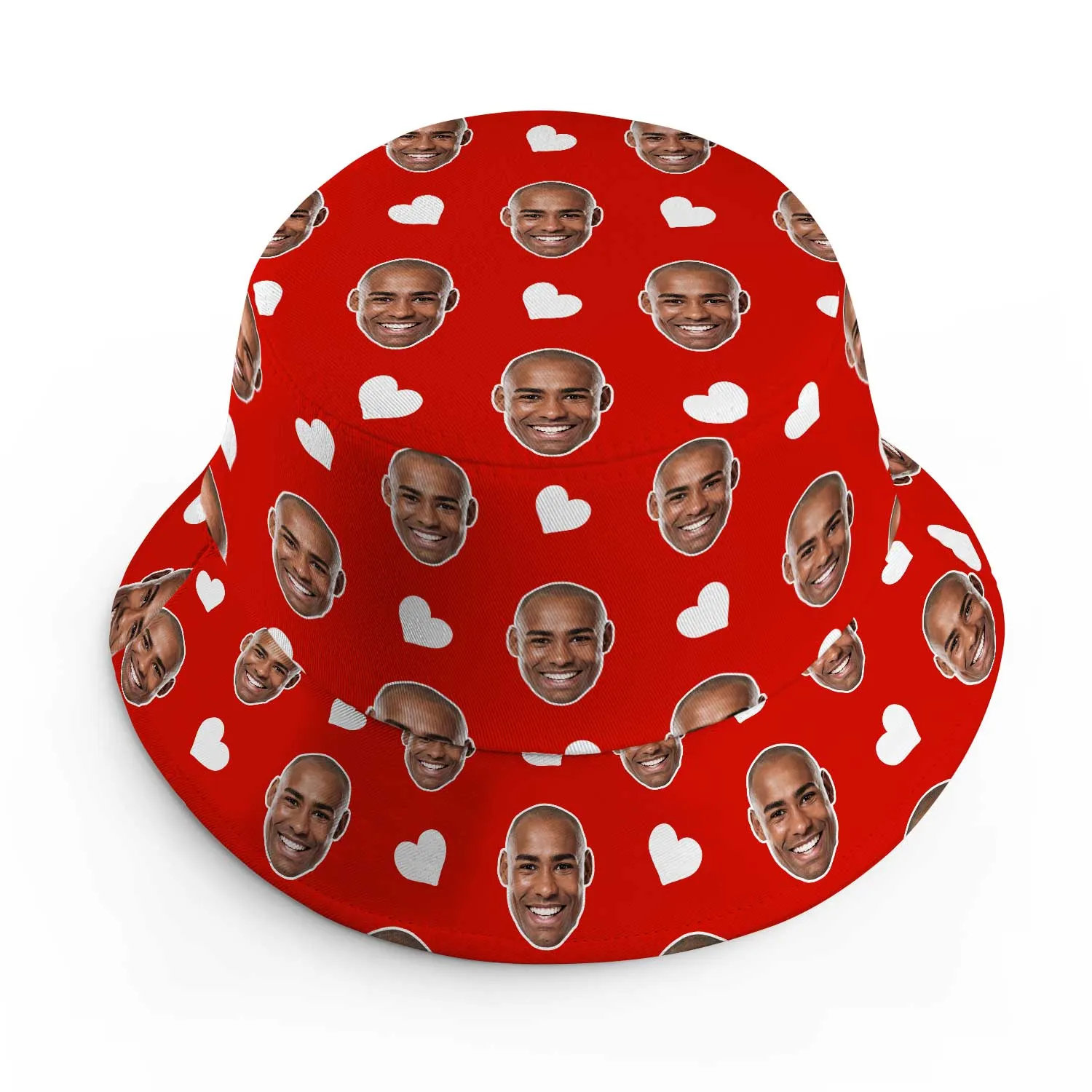 White Hearts Custom Bucket Hat sold by Super Socks product image thumbnail 2