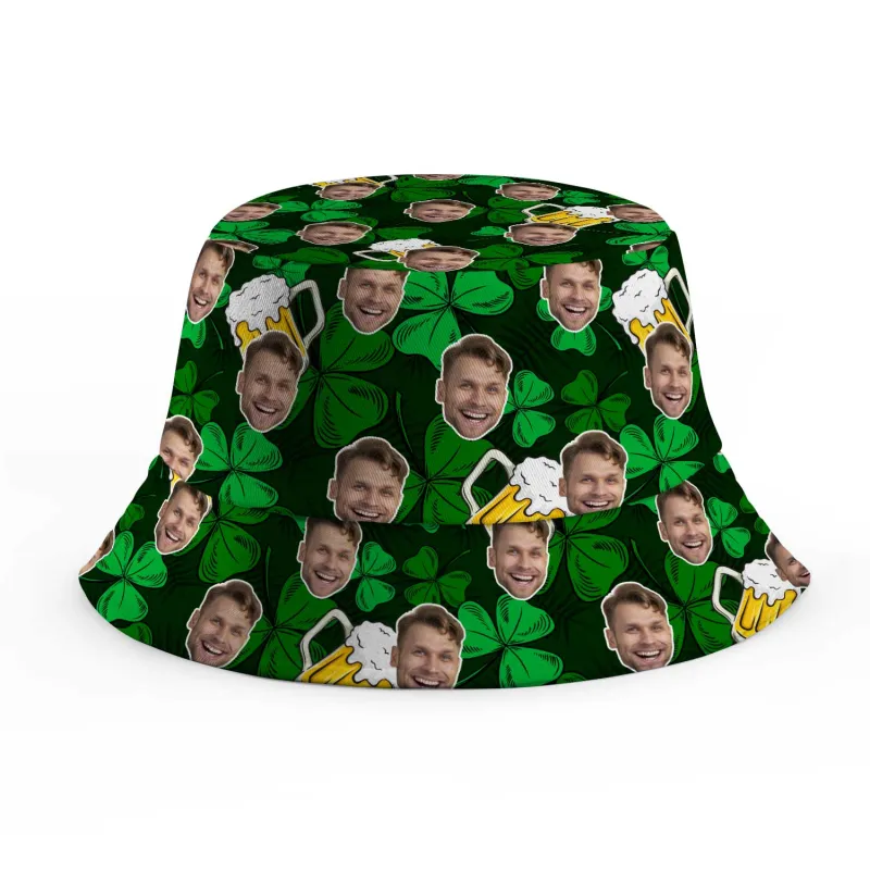 Shamrocks and Beers Custom Bucket Hat sold by Super Socks