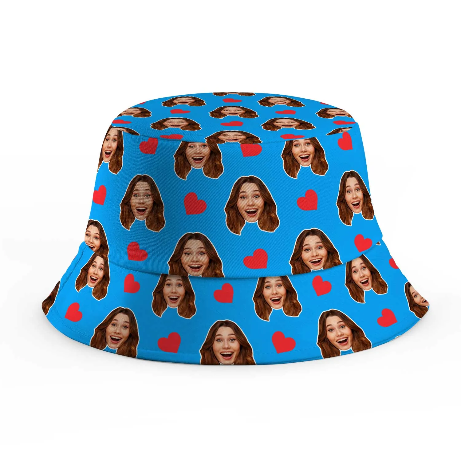 Red Hearts Custom Bucket Hat sold by Super Socks product image thumbnail 5