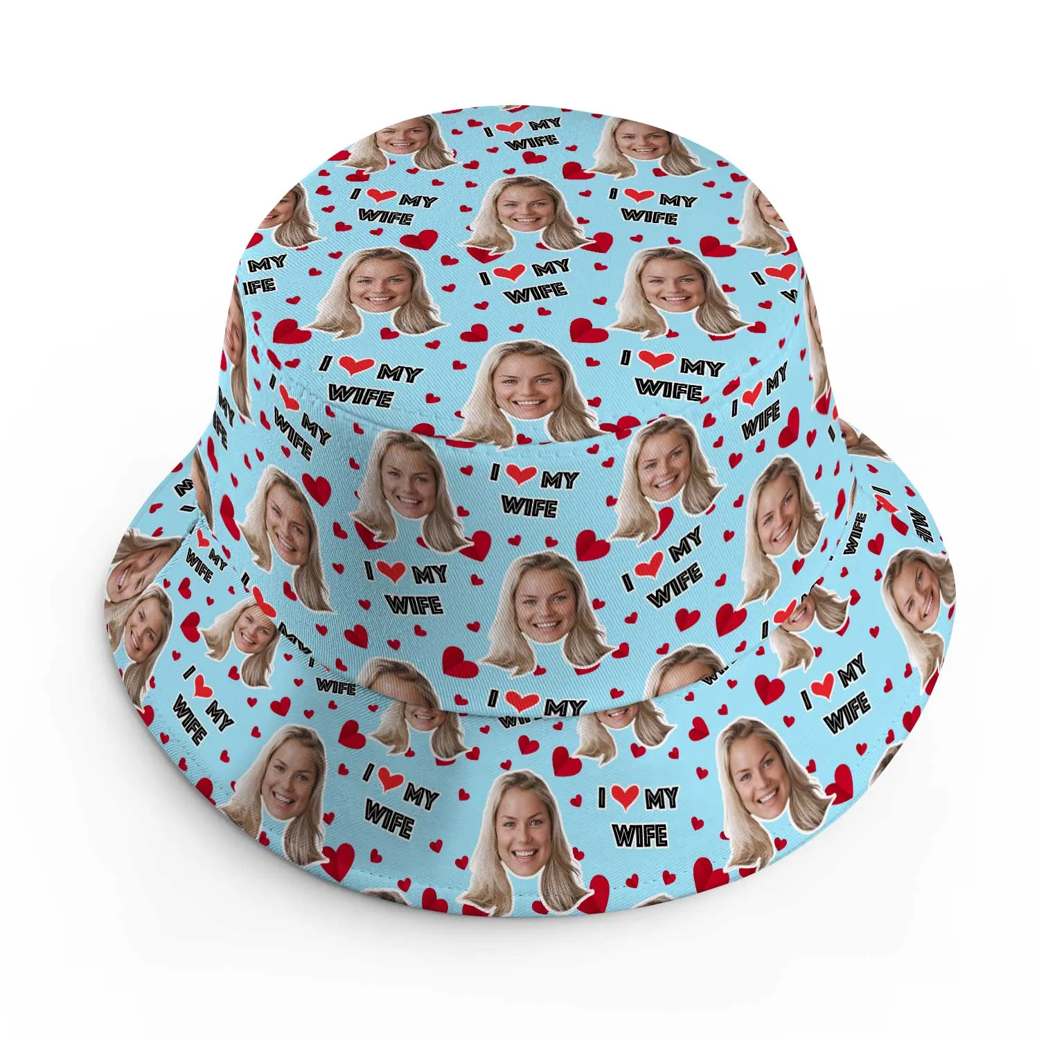 I Love My Wife Custom Bucket Hat sold by Super Socks product image thumbnail 2