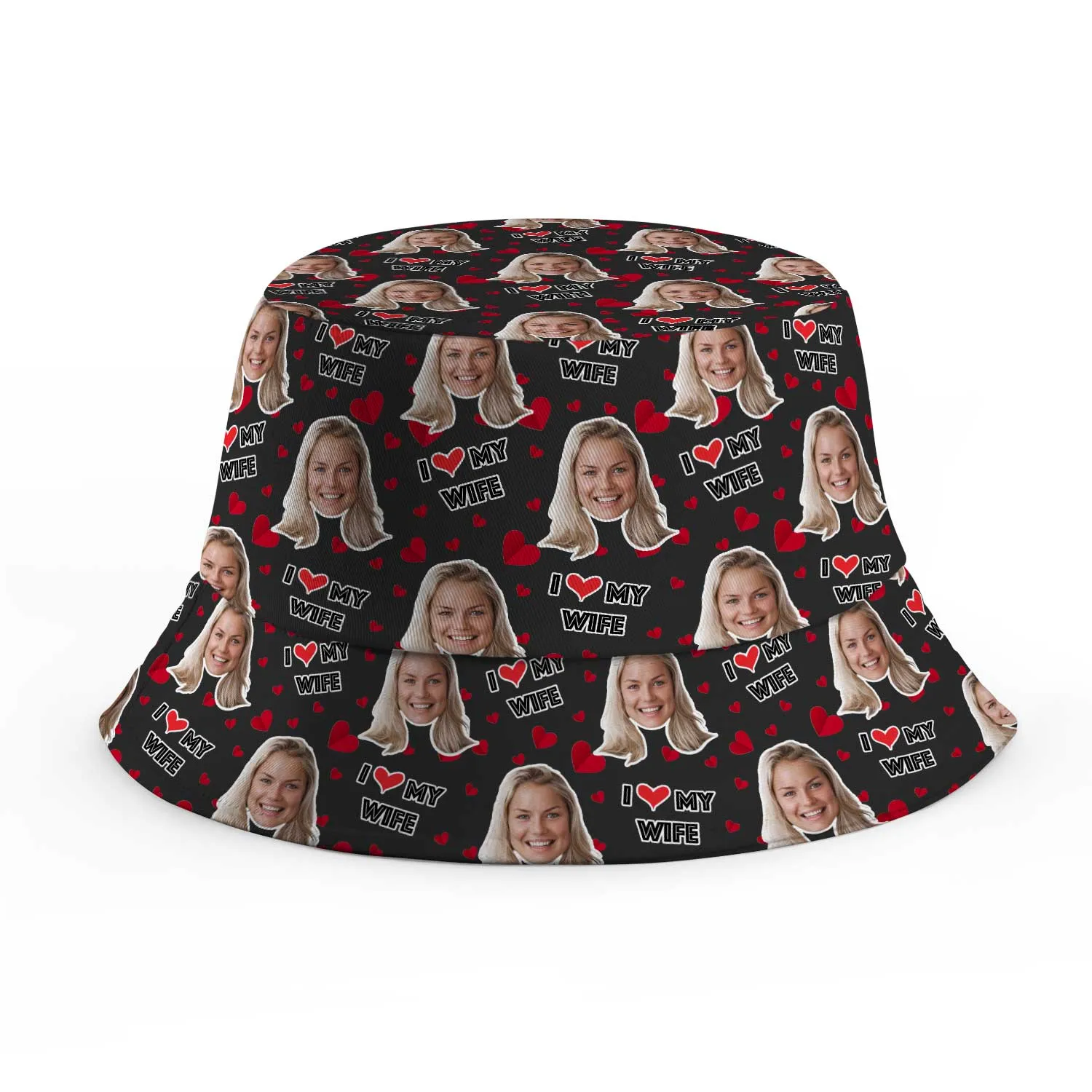 I Love My Wife Custom Bucket Hat sold by Super Socks product image thumbnail 4