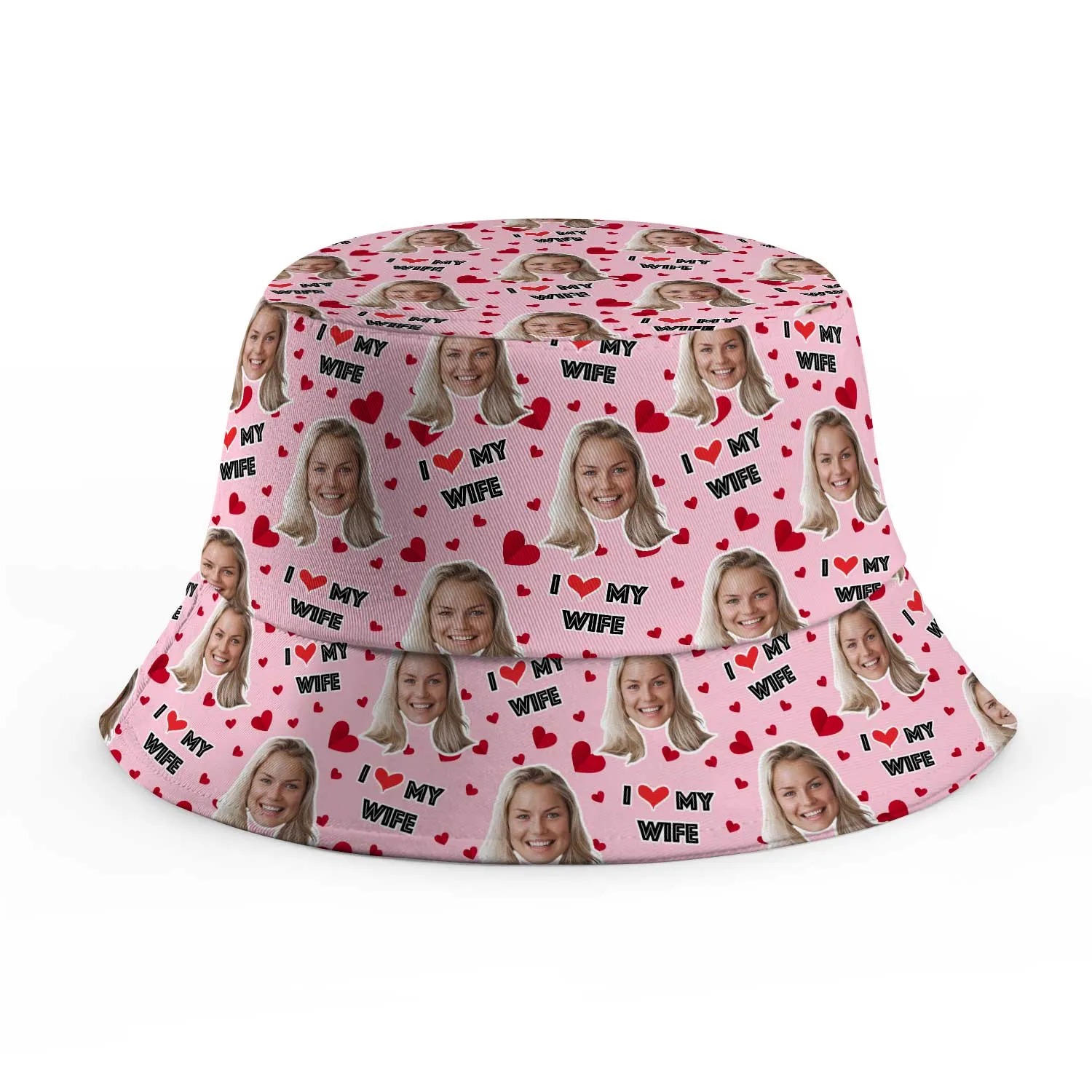 I Love My Wife Custom Bucket Hat sold by Super Socks product image thumbnail 3