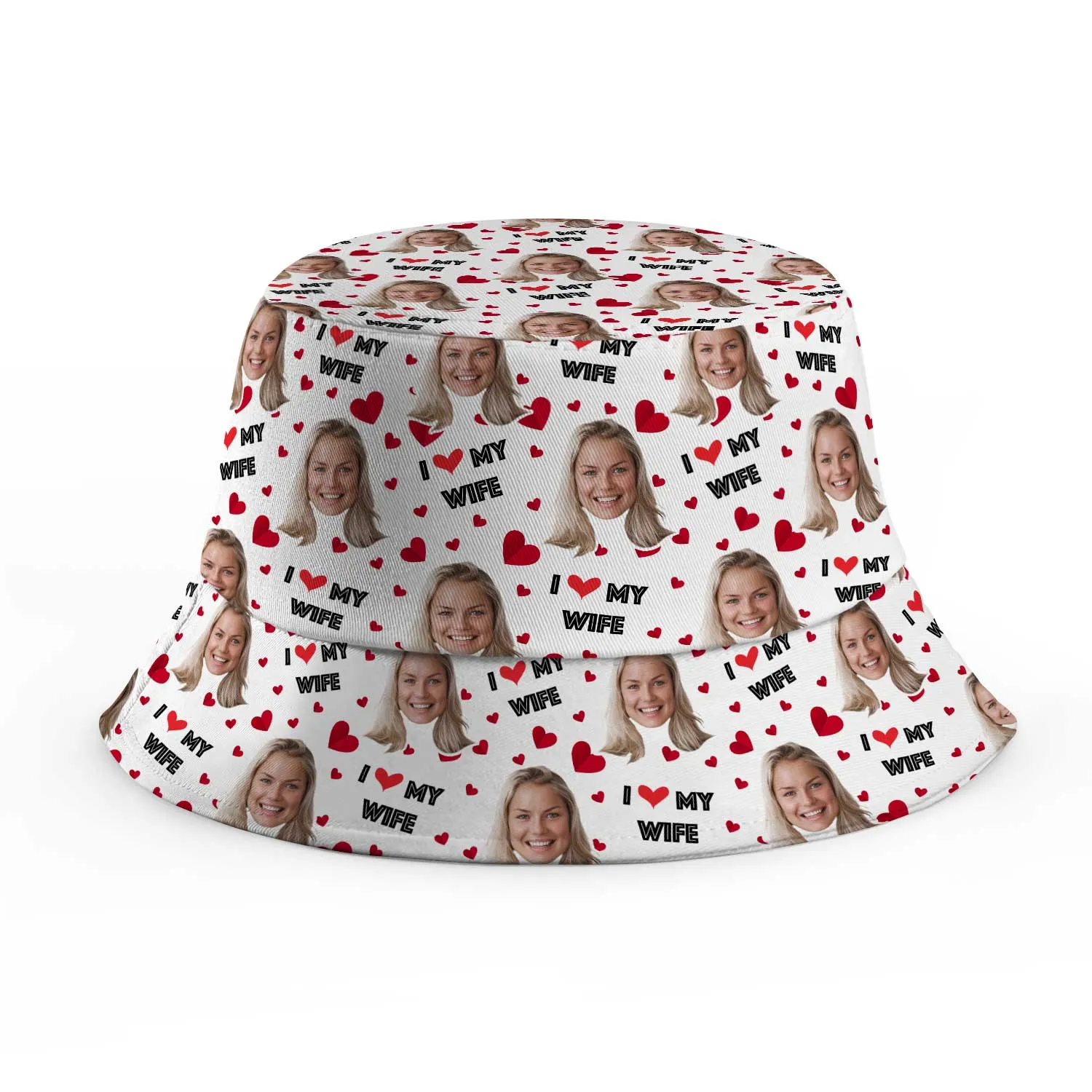 I Love My Wife Custom Bucket Hat sold by Super Socks product image thumbnail 5