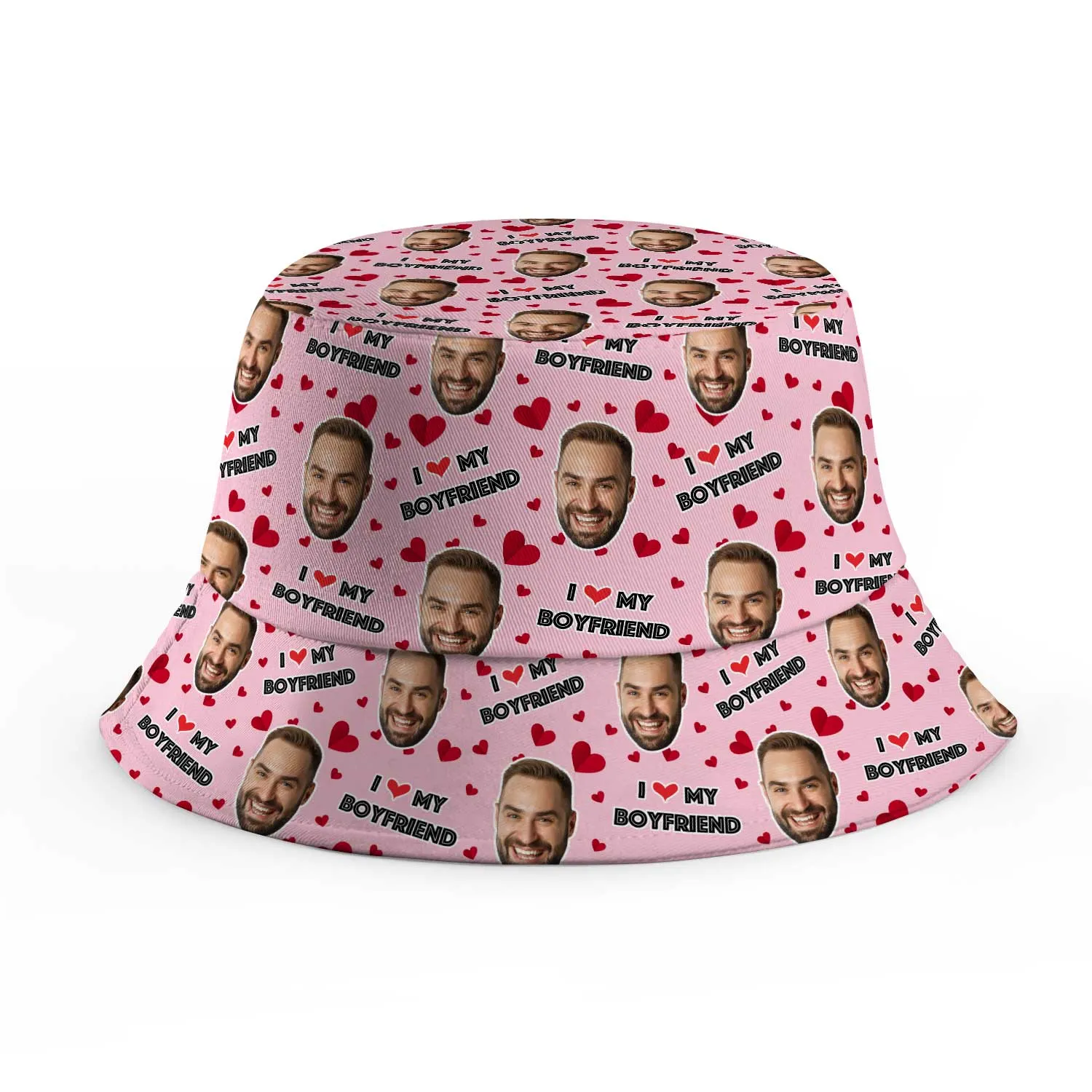 I Love My Boyfriend Custom Bucket Hat sold by Super Socks