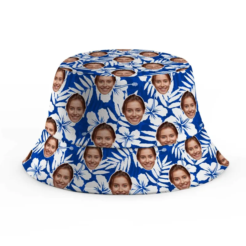 Hawaiian Blue Custom Bucket Hat sold by Super Socks