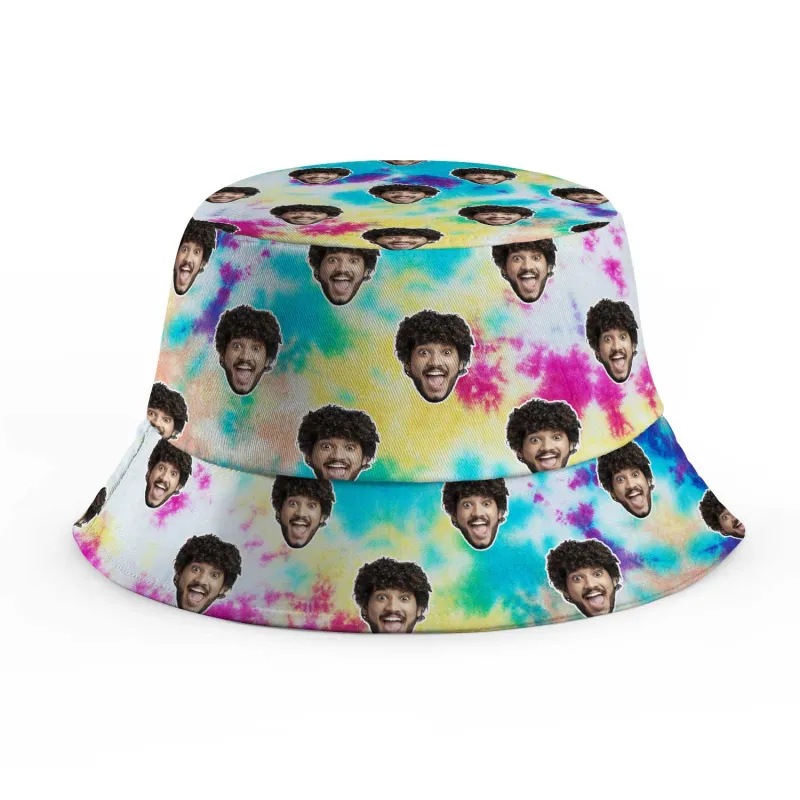 Colourful Tie Dye Custom Bucket Hat sold by Super Socks