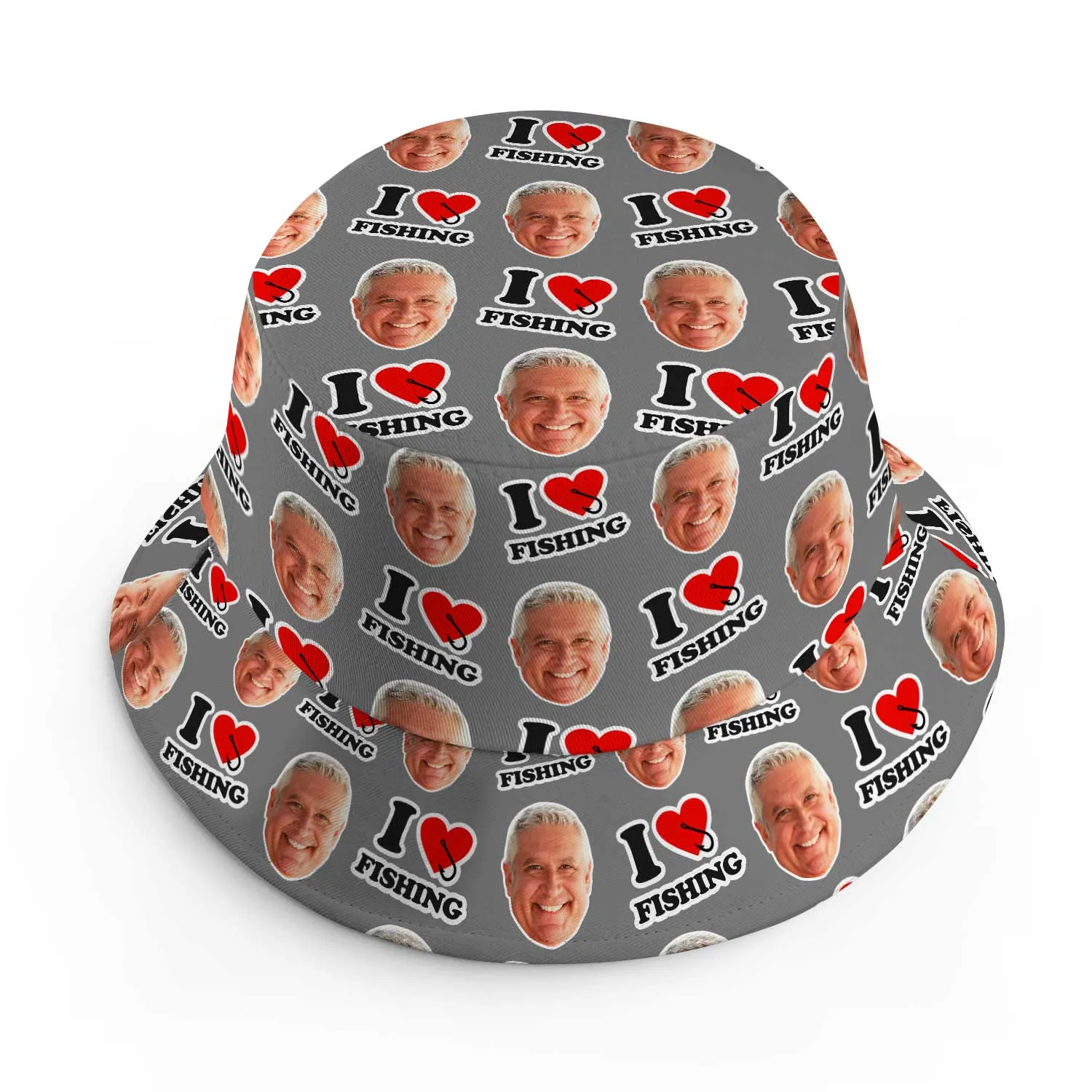 I Love Fishing Custom Bucket Hat sold by Super Socks product image thumbnail 2