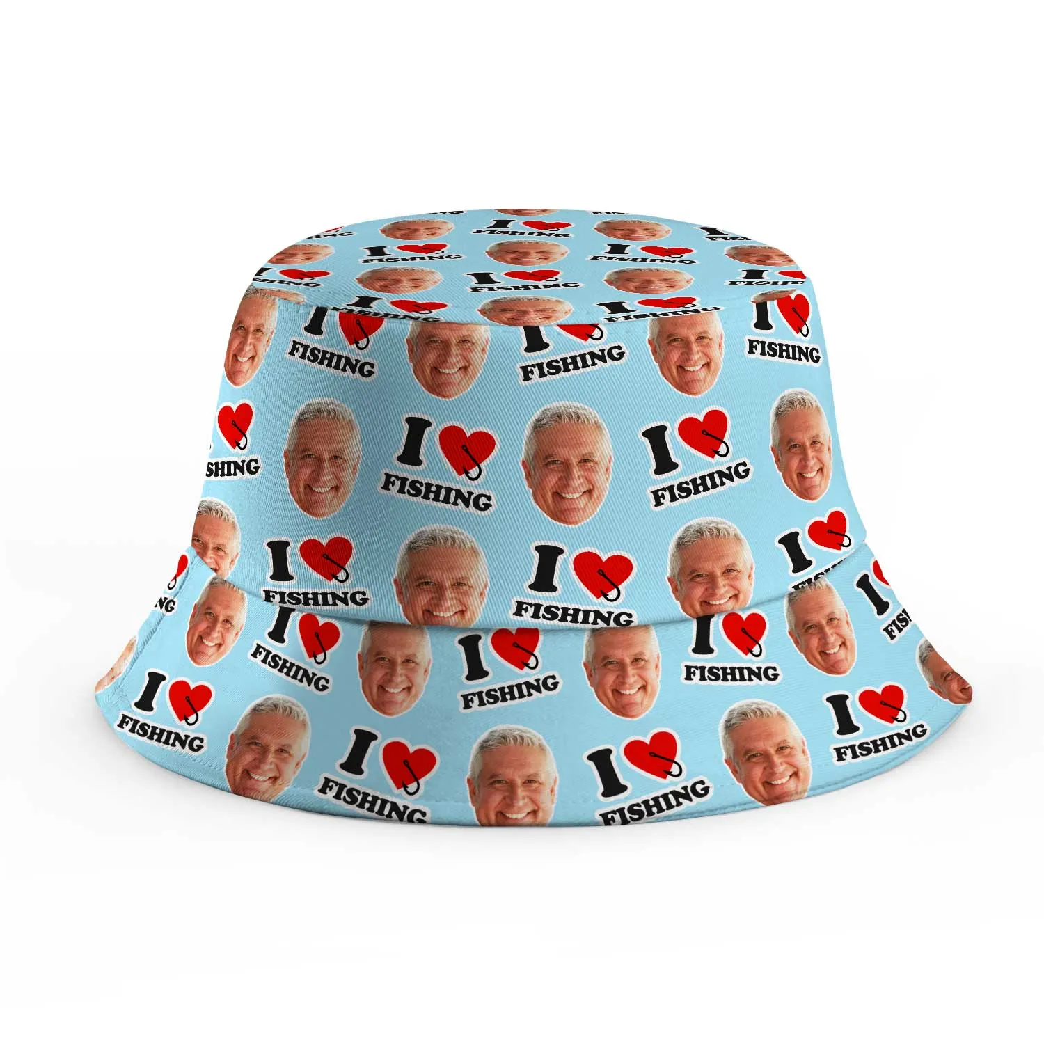I Love Fishing Custom Bucket Hat sold by Super Socks product image thumbnail 3