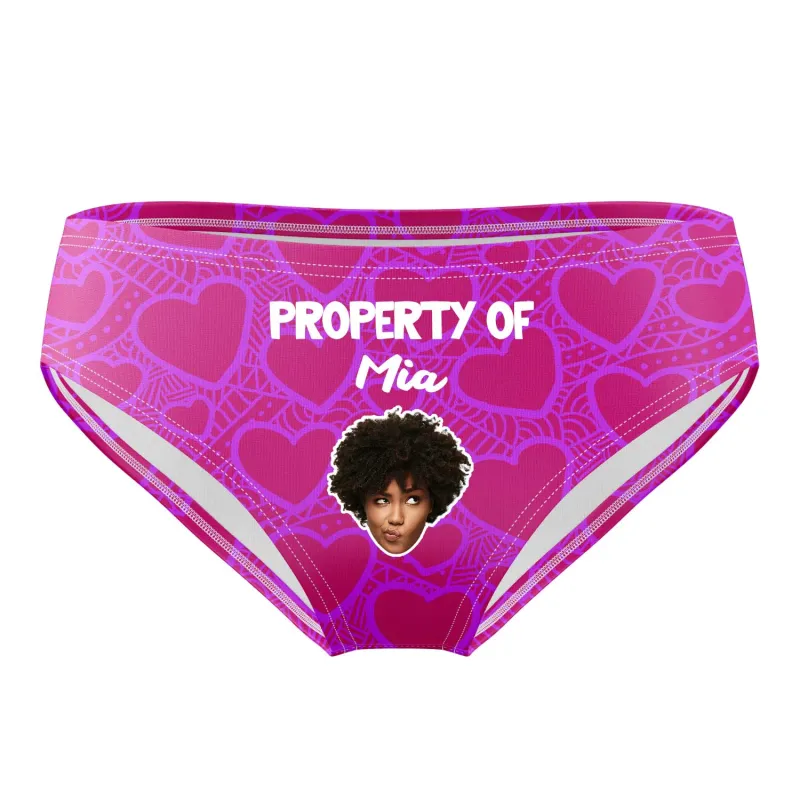 Property Of [Your Name] Face Swim Trunks sold by Super Socks