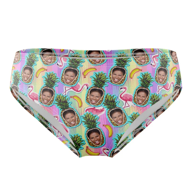 Multicoloured Pineapple Face Pattern Swim Trunks sold by Super Socks
