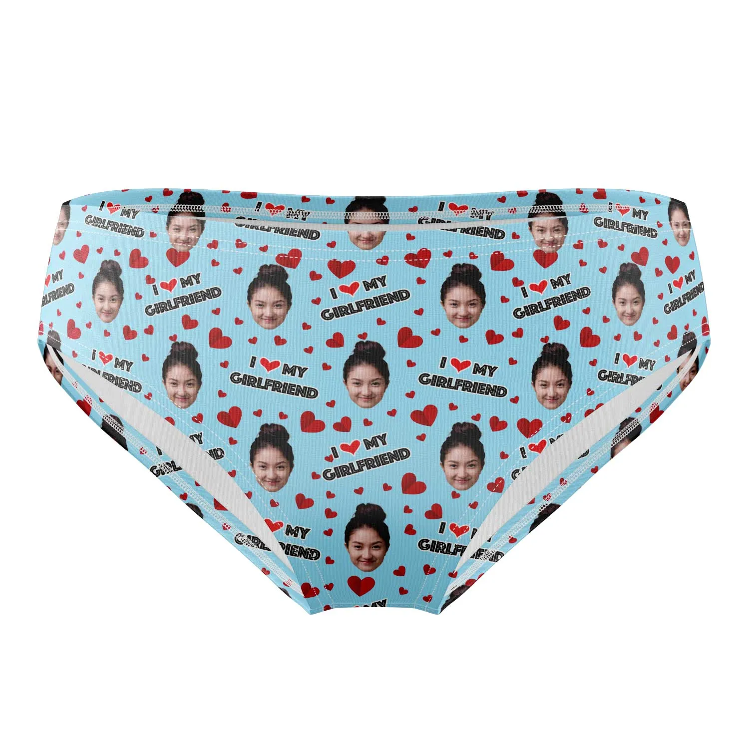 I Love My Girlfriend Personalised Face Swim Trunks sold by Super Socks product image thumbnail 3