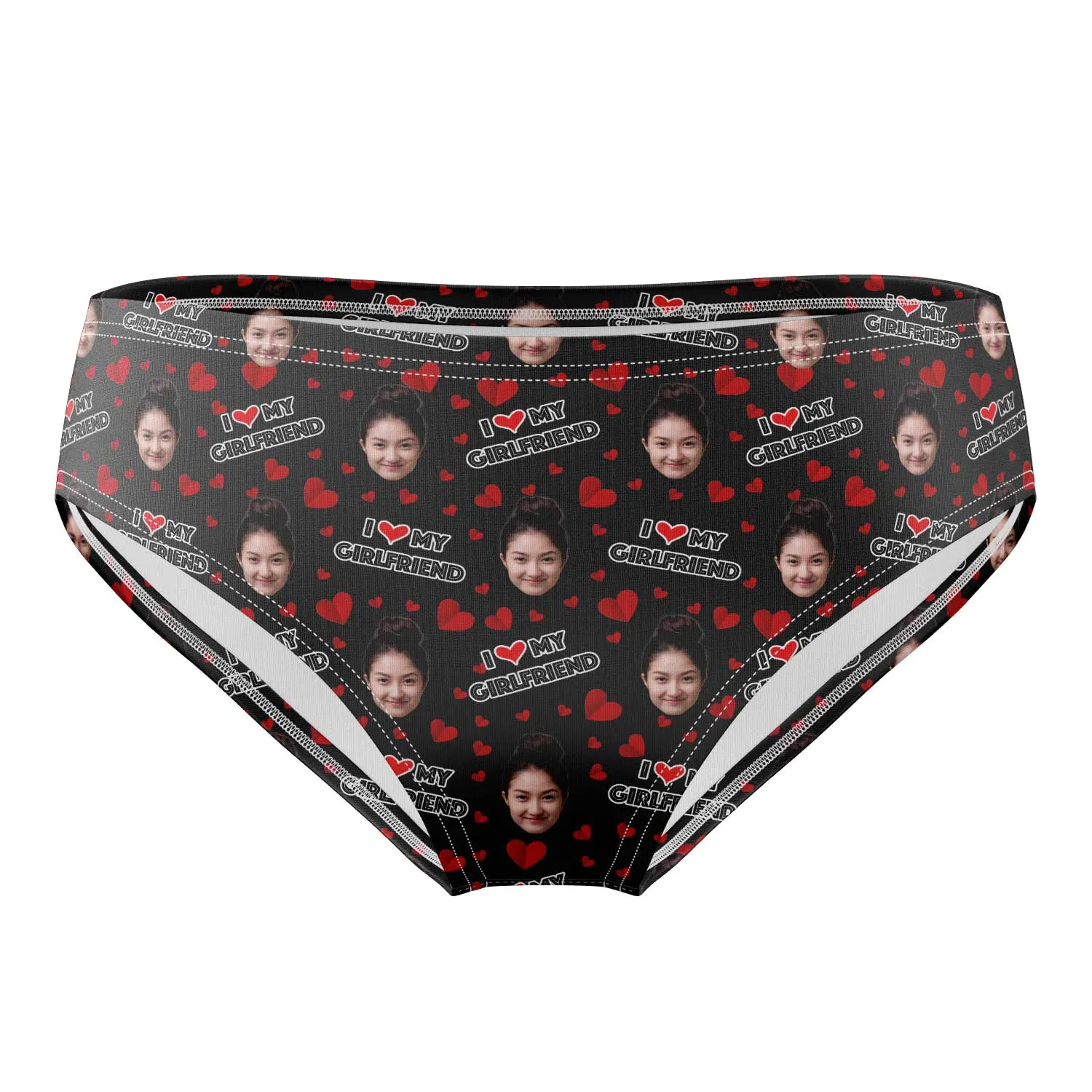 I Love My Girlfriend Personalised Face Swim Trunks sold by Super Socks product image thumbnail 4