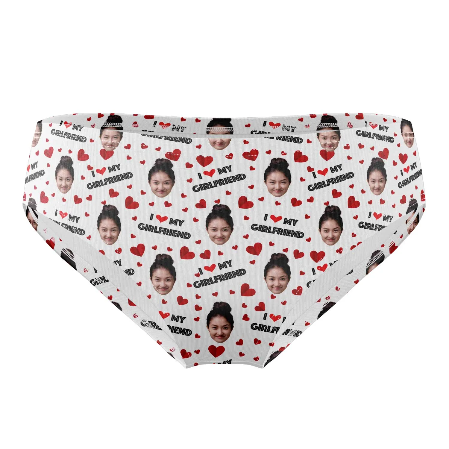 I Love My Girlfriend Personalised Face Swim Trunks sold by Super Socks product image thumbnail 5