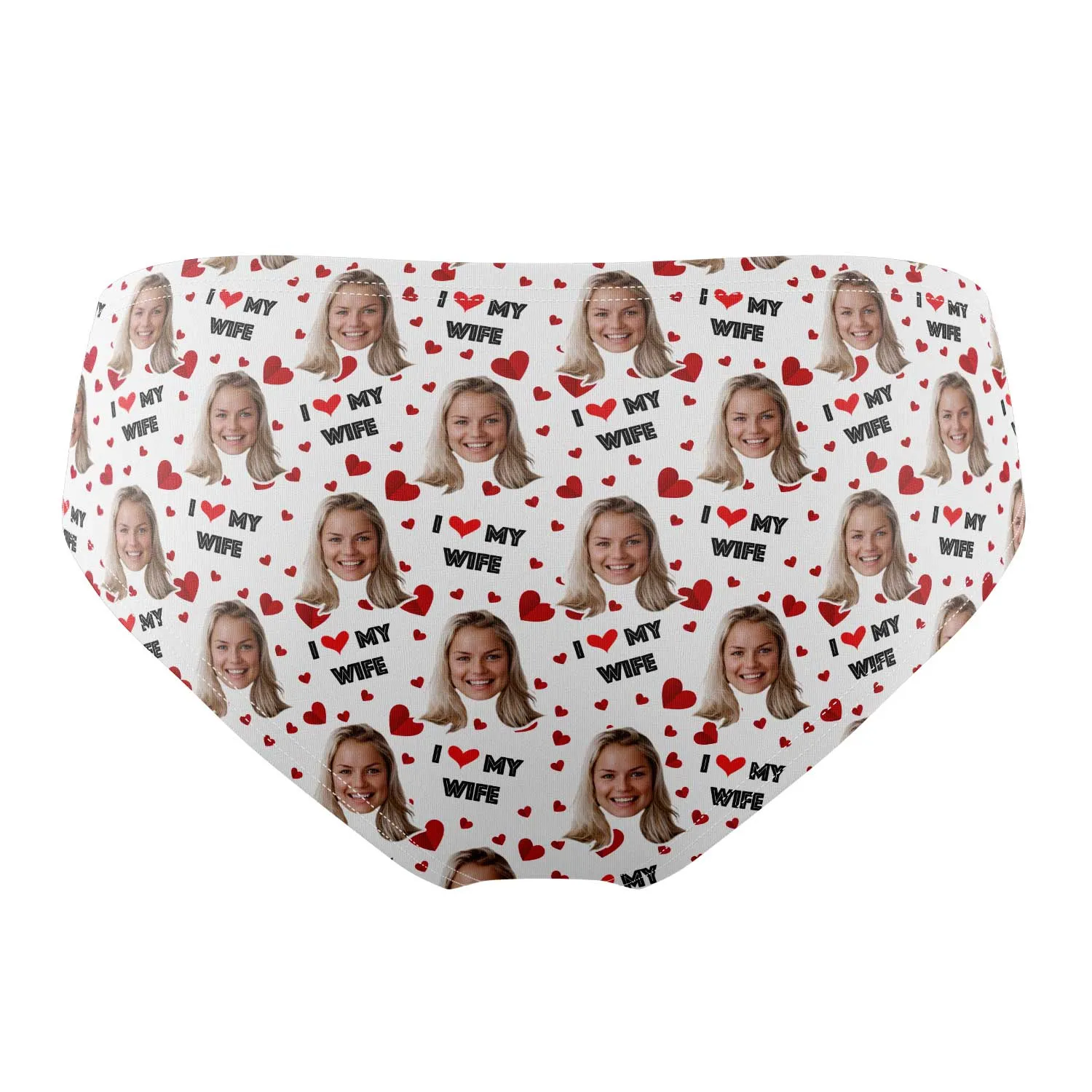 I Love My Wife Personalised Face Swim Trunks sold by Super Socks product image thumbnail 2