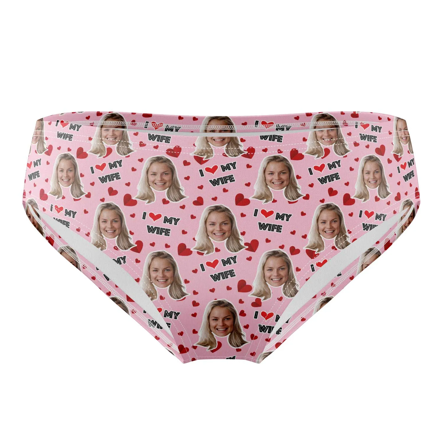 I Love My Wife Personalised Face Swim Trunks sold by Super Socks product image thumbnail 4
