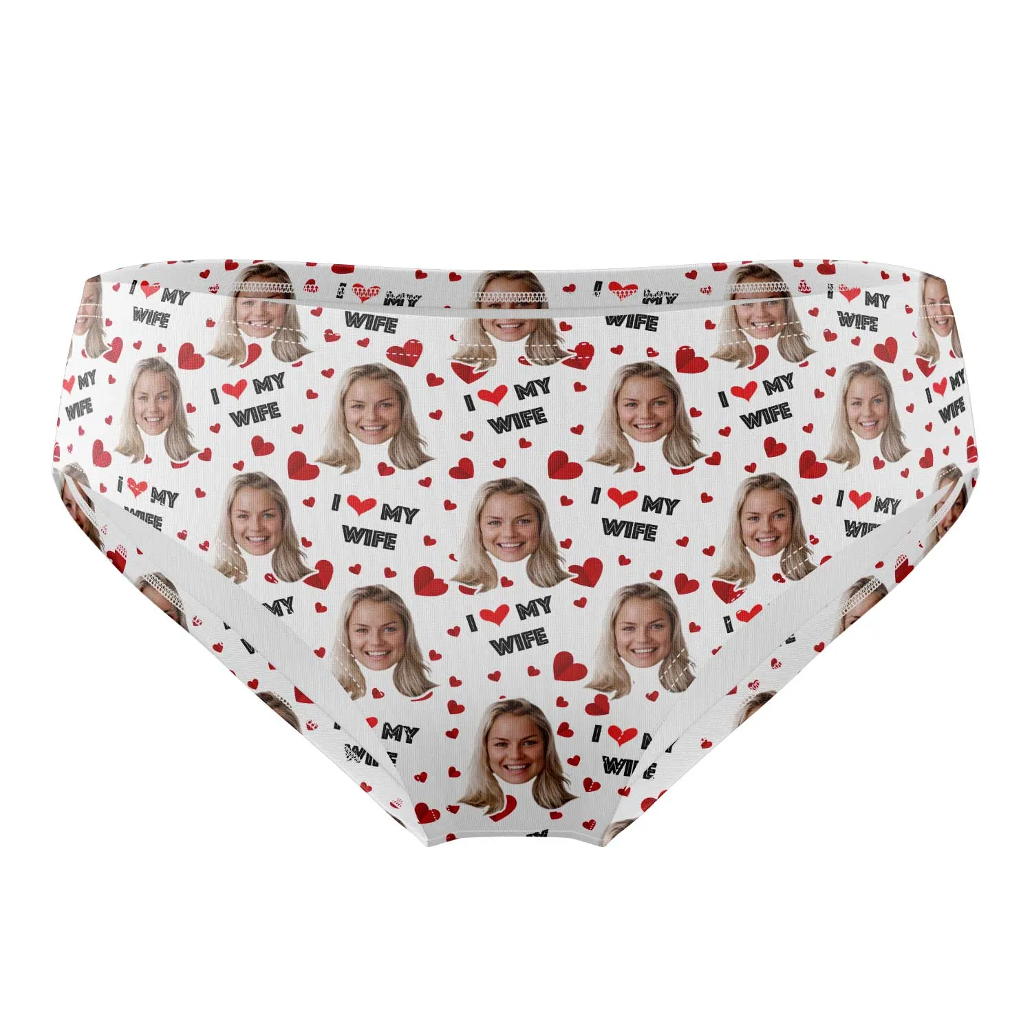 I Love My Wife Personalised Face Swim Trunks sold by Super Socks