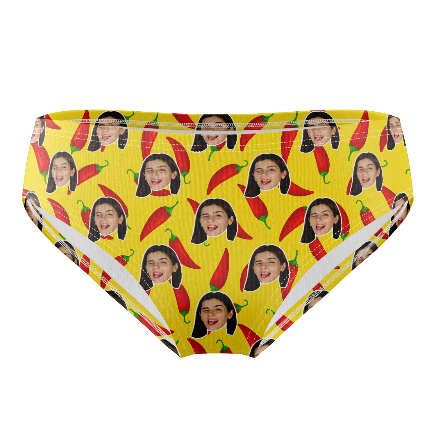 Chillies Pattern Personalised Face Swim Trunks sold by Super Socks