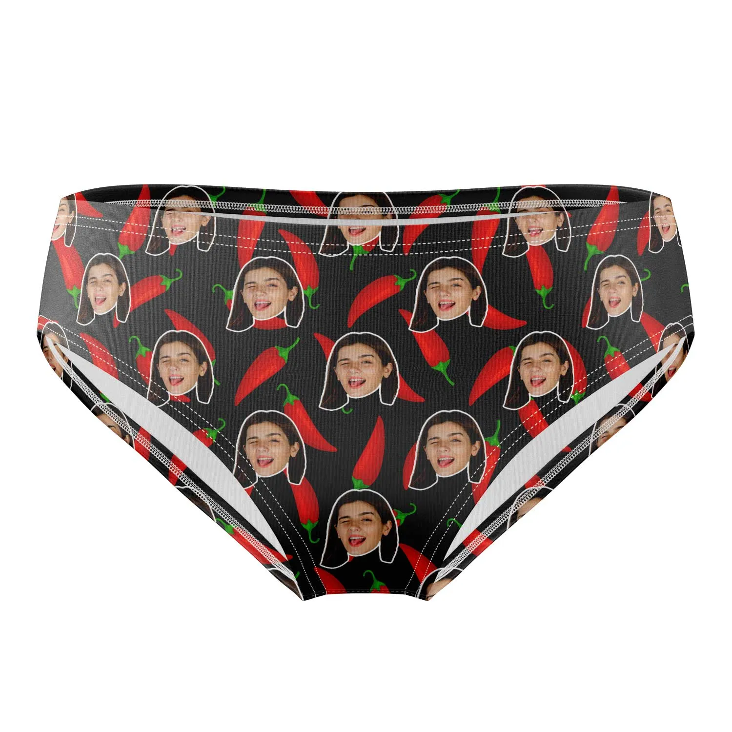 Chillies Pattern Personalised Face Swim Trunks sold by Super Socks product image thumbnail 3