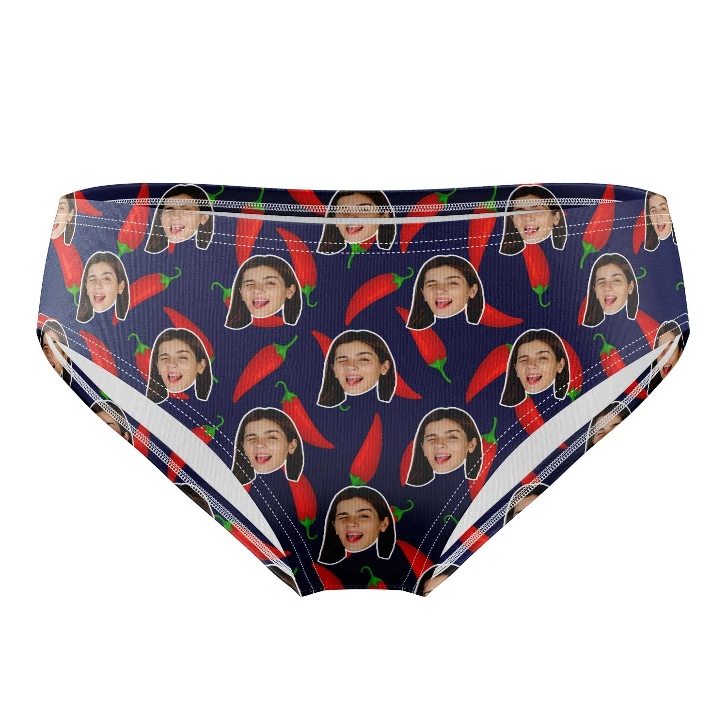 Chillies Pattern Personalised Face Swim Trunks sold by Super Socks product image thumbnail 5